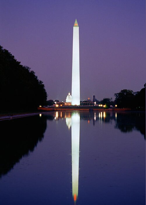 Tranquility Greeting Card featuring the photograph Washington Monument, Washington Dc by Brand X Pictures