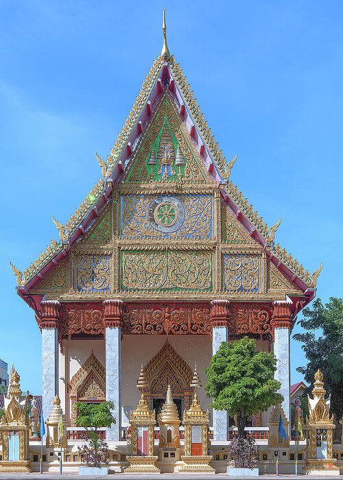 Scenic Greeting Card featuring the photograph Wat Liab Phra Ubosot DTHU0743 by Gerry Gantt