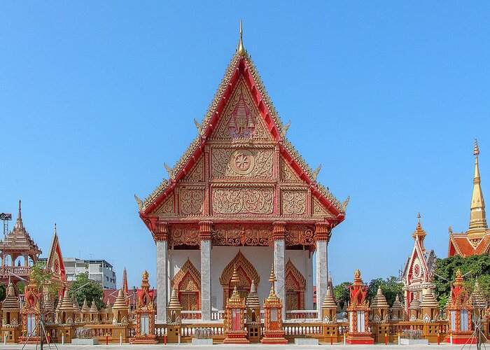 Thailand Greeting Card featuring the photograph Wat Liab Ubosot DTHU035 by Gerry Gantt