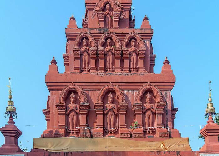 Scenic Greeting Card featuring the photograph Wat Pa Chedi Liam Phra Chedi Liam Buddha Images DTHCM2673 by Gerry Gantt