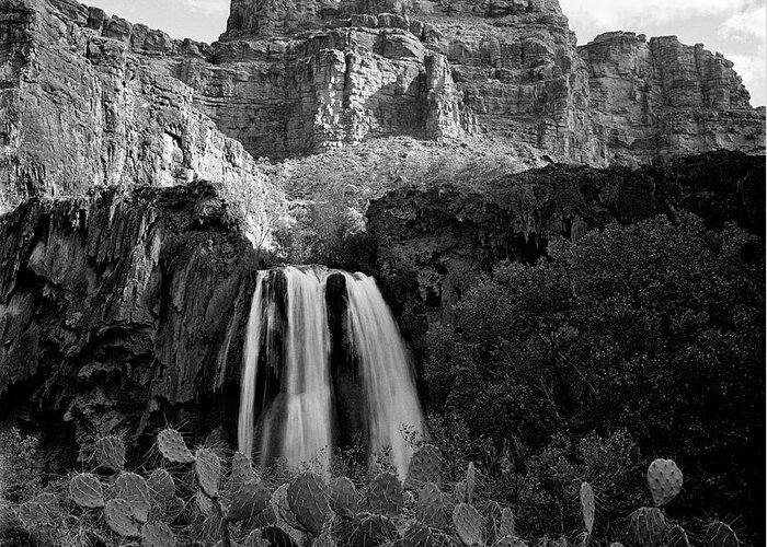 Archival Greeting Card featuring the photograph Waterfall Inside Park by Frank Scherschel