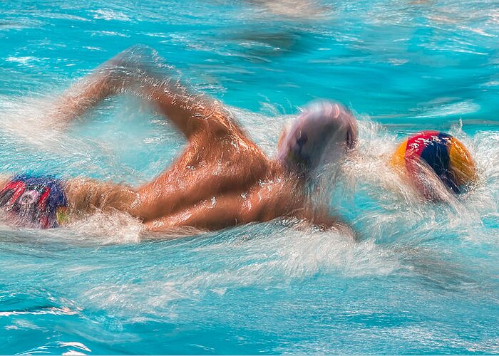 Water Greeting Card featuring the photograph Waterpolo by Dusan Ignac
