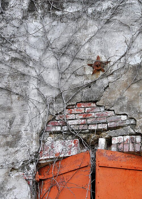 Old Construction Greeting Card featuring the photograph Weathered by Randall Dill