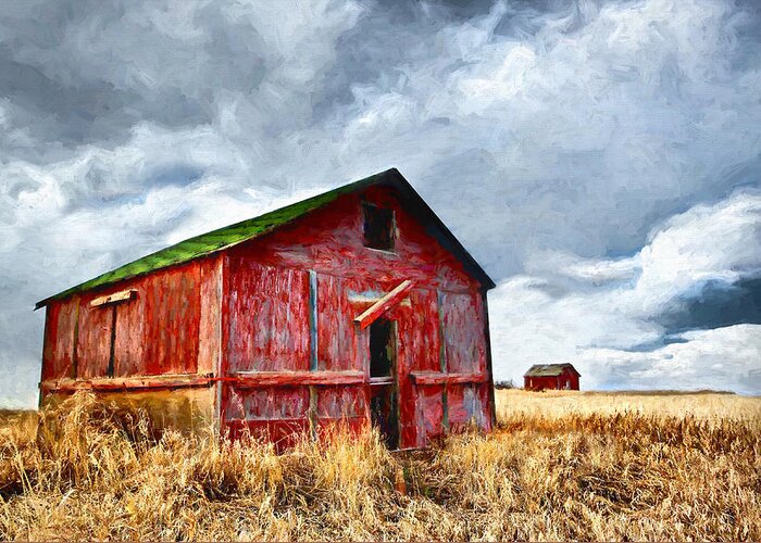 Barn Greeting Card featuring the photograph Weathered by Susan Hope Finley