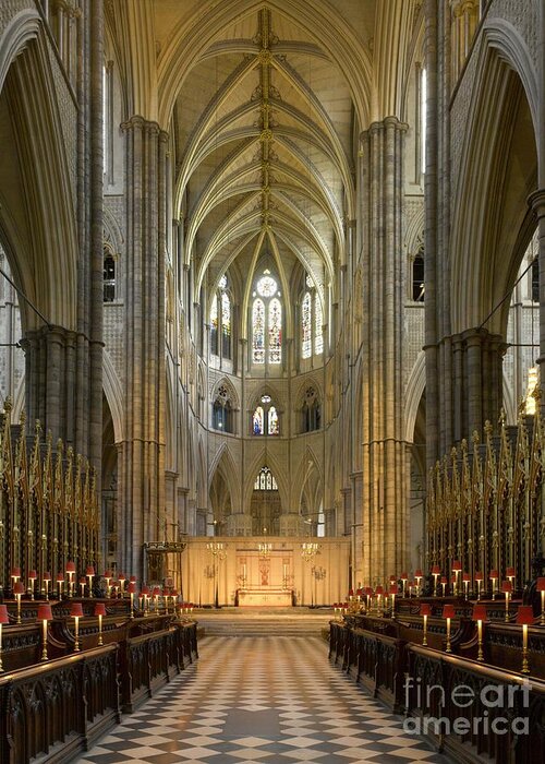 Westminster Greeting Card featuring the photograph Westminster Abbey, View Of The Choir, London, Uk by James Brittain