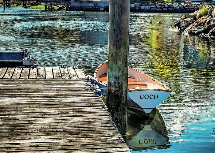 Rowboat Greeting Card featuring the photograph Whitehall Rowboat Coco by Cordia Murphy