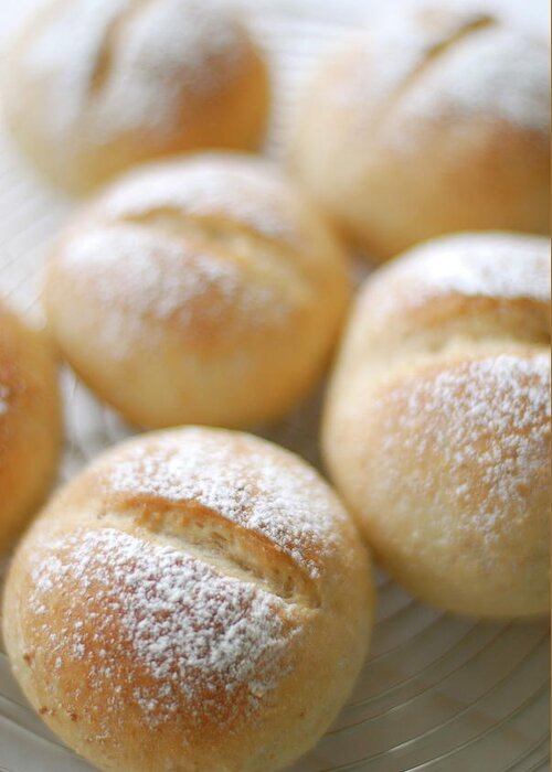 Japanese Food Greeting Card featuring the photograph Whole Wheat Flour Bread by Cocoaloco