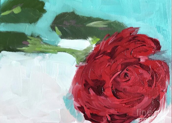 Original Art Work Greeting Card featuring the painting Wild Rose by Theresa Honeycheck