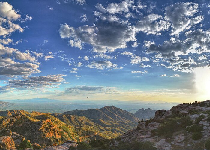 Tucson Greeting Card featuring the photograph Windy Point Super Panorama by Chance Kafka