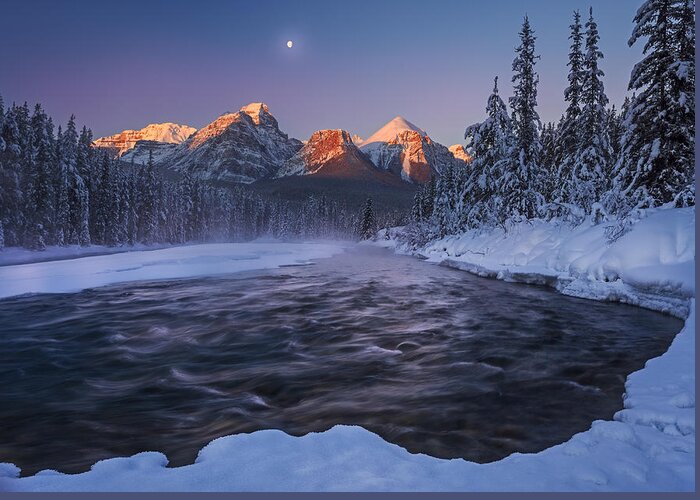 Winter Greeting Card featuring the photograph Winter Canadian Rockies by Andy Hu