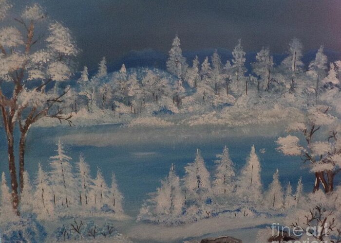  Greeting Card featuring the painting Winter Chill # 9 by Donald Northup