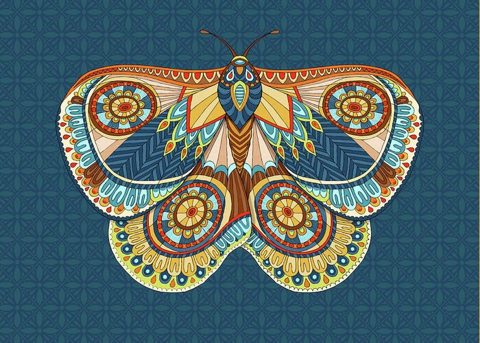 Winter Moth Greeting Card featuring the digital art Winter Moth by Hello Angel