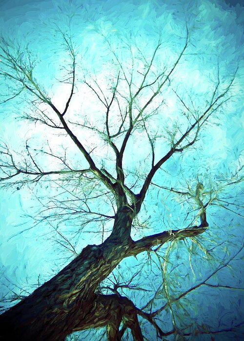Blue Greeting Card featuring the photograph Winter Tree Blue by James BO Insogna
