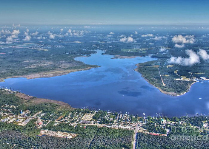 Wolf Bay Greeting Card featuring the photograph Wolf Bay Alabama by Gulf Coast Aerials -