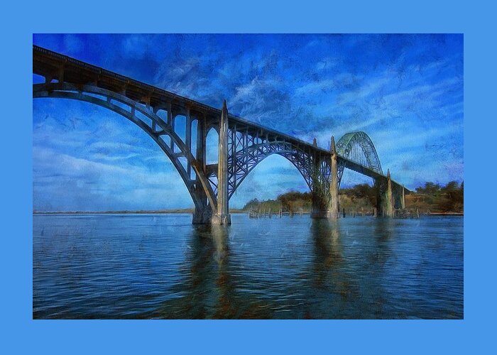 Newport Oregon Greeting Card featuring the photograph Yaquina Bay Bridge From South Beach by Thom Zehrfeld