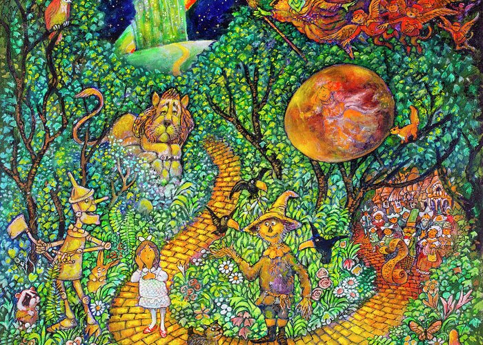 Yellow Brick Road Greeting Card featuring the painting Yellow Brick Road by Bill Bell