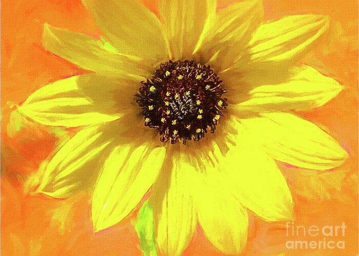 Mona Stut Greeting Card featuring the digital art Yellow Sunshiny Visions of Spring by Mona Stut