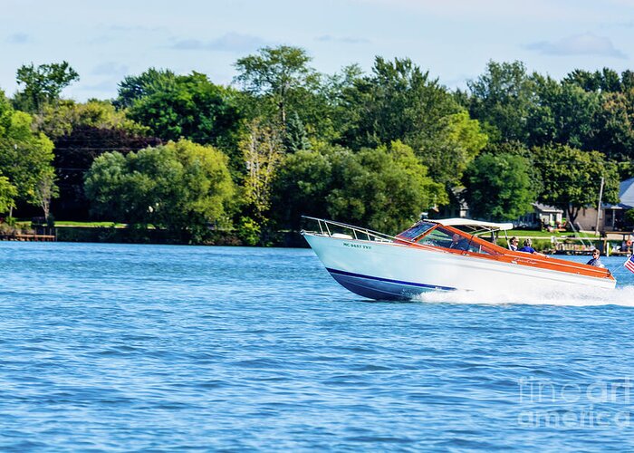 Boat Greeting Card featuring the photograph Yes Its a Chris Craft by Randy J Heath