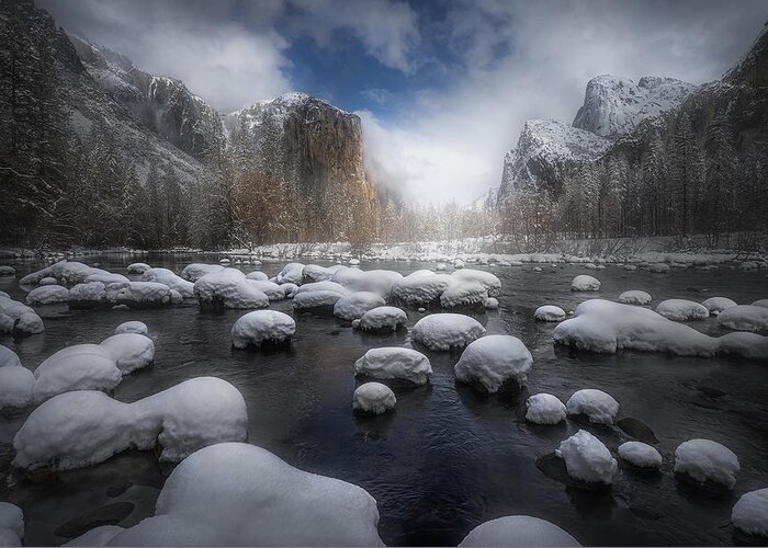 Landscape Greeting Card featuring the photograph Yosemite, California, Usa by Jennie Jiang