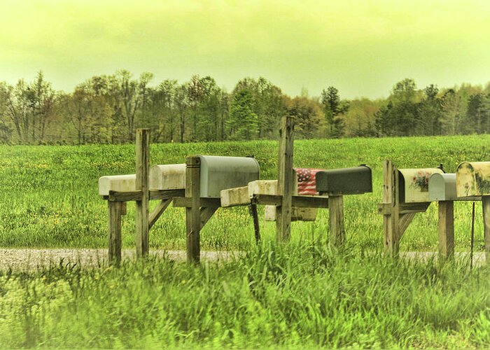 Mail Boxes Greeting Card featuring the photograph You Got Mail by Ola Allen
