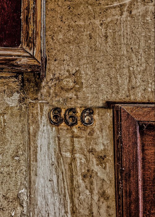 666 Greeting Card featuring the photograph Address of the Demon #1 by Darryl Brooks