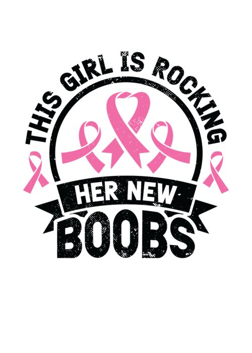 Breast Cancer Greeting Card featuring the digital art Breast Cancer Awareness Month Cancer Ribbon Pin Survivor #1 by Toms Tee Store