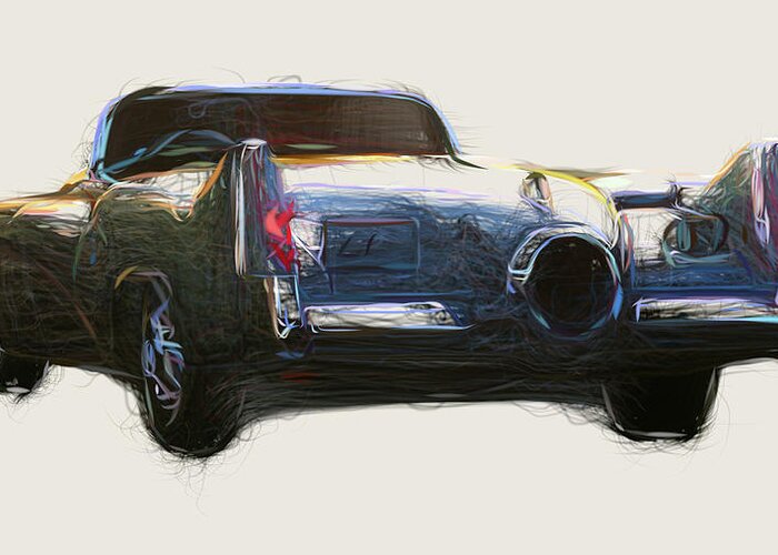 Buick Greeting Card featuring the digital art Buick LeSabre Concept Drawing #1 by CarsToon Concept