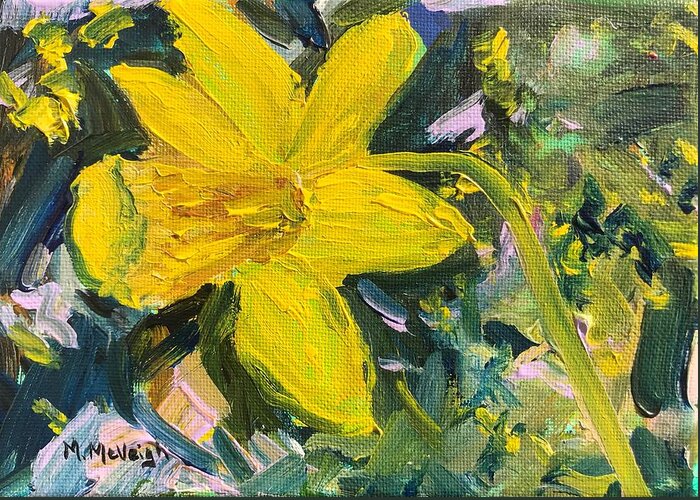 Daffodil Greeting Card featuring the painting Daffodil #1 by Marita McVeigh