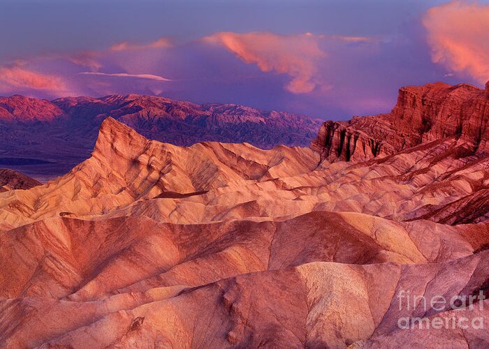 Dave Welling Greeting Card featuring the photograph Dawn Zabriski Point Death Valley National Park California by Dave Welling
