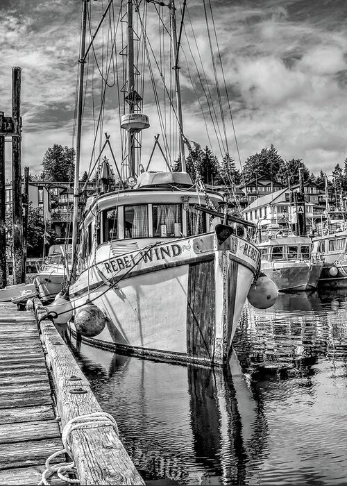 Harbor Greeting Card featuring the photograph Docked #2 by Randall Dill