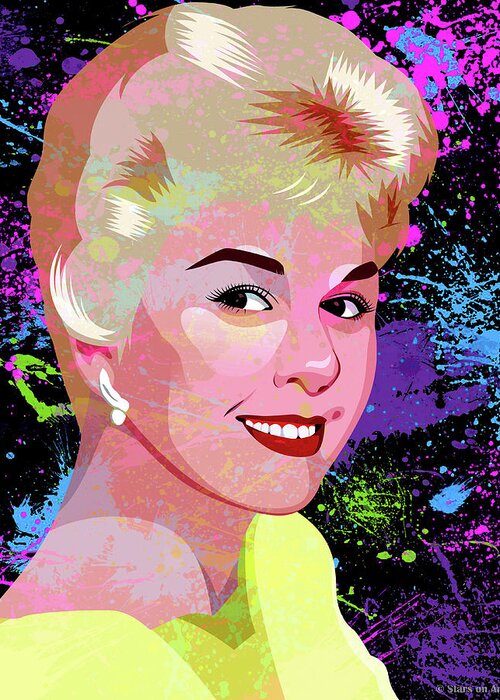 Doris Day Greeting Card featuring the painting Doris Day #1 by Movie World Posters