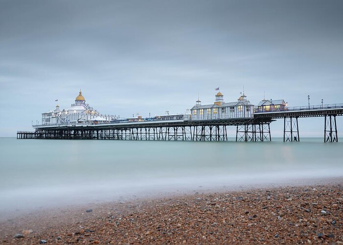 Eastbourne Greeting Card featuring the photograph Eastbourne Pier by Andrew Lalchan