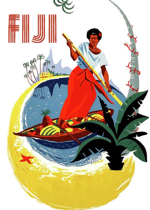Fiji Greeting Card featuring the digital art Fiji #1 by Long Shot