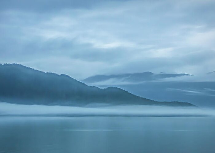 Alaska Greeting Card featuring the photograph Foggy Morning in Juneau by Marcy Wielfaert