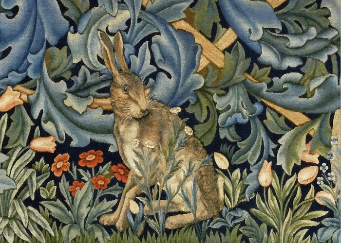 William Morris Greeting Card featuring the painting Forest #1 by William Morris