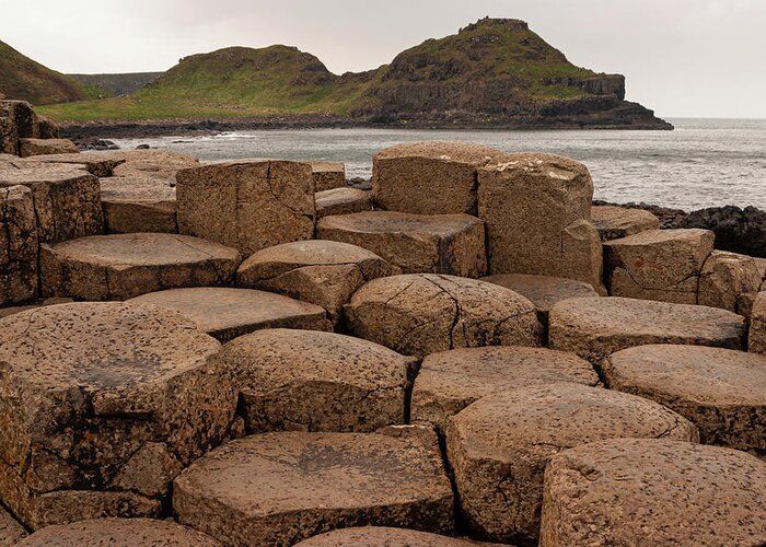 Giants Causeway Greeting Card featuring the photograph Giants Causeway #1 by Ian Middleton