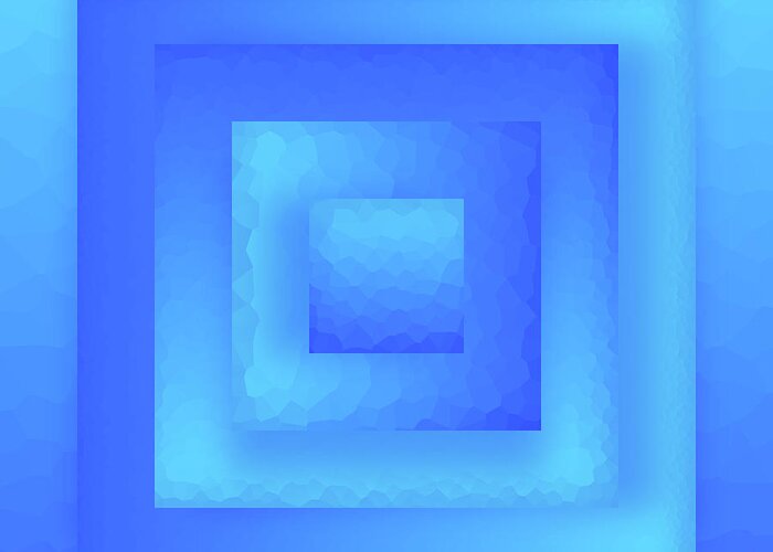 Abstract Greeting Card featuring the digital art Water Cube by Liquid Eye