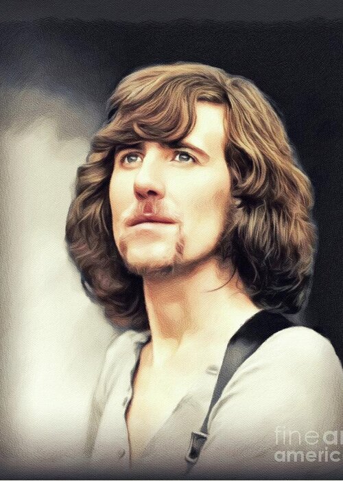 Graham Greeting Card featuring the painting Graham Nash, Music Legend #1 by Esoterica Art Agency