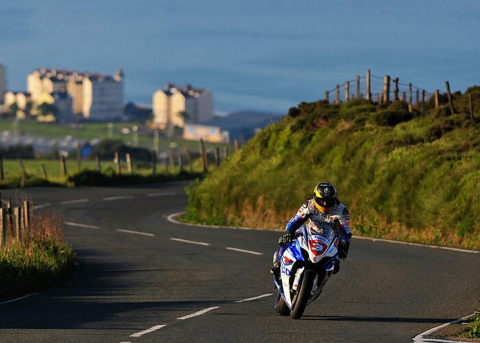 Guy Martin Greeting Card featuring the photograph Guy Martin TT 2012 #2 by Tony Goldsmith