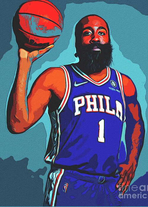 James Harden Sixers Greeting Card by Bui Chinh