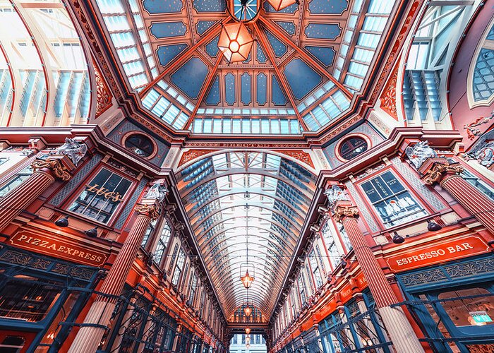 London Greeting Card featuring the photograph Leadenhall Market #1 by Manjik Pictures