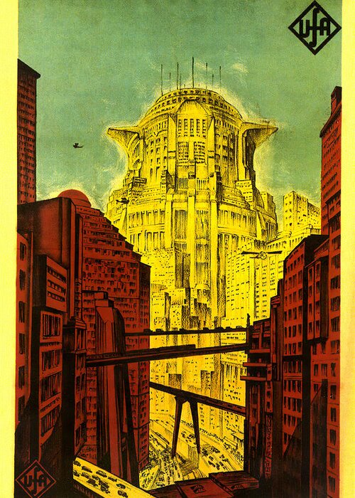 Metropolis Greeting Card featuring the mixed media ''Metropolis'', 1927 by Movie World Posters