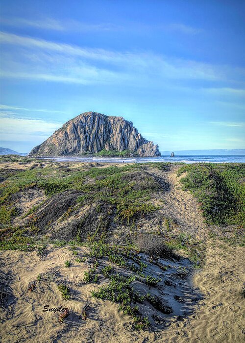 Morro Rock From The Dunes Greeting Card featuring the photograph Morro Rock From the Dunes North #1 by Floyd Snyder