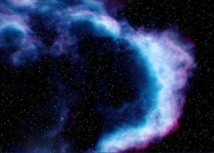 Nebula, Unusual Bright Nebula, Space Background, Space Gas, Space Fantasy, Space  Background Of A Bea Greeting Card by Aleksandr Kukharskiy