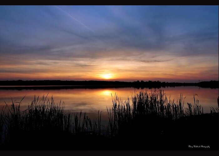 Lake Greeting Card featuring the photograph Peaceful Sunset by Mary Walchuck