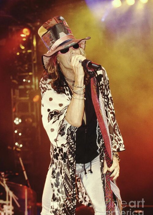 Lead Singer Greeting Card featuring the photograph Steven Tyler #1 by Concert Photos