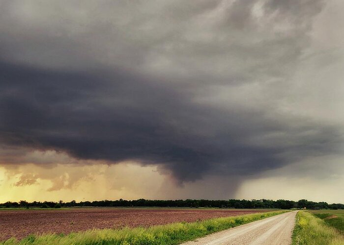 Weather Greeting Card featuring the photograph Storm Near Emporia, Kansas #1 by Ally White