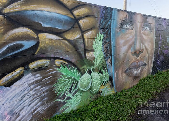 Street Art Greeting Card featuring the photograph Street Art in Paia,Maui #1 by Eva Lechner