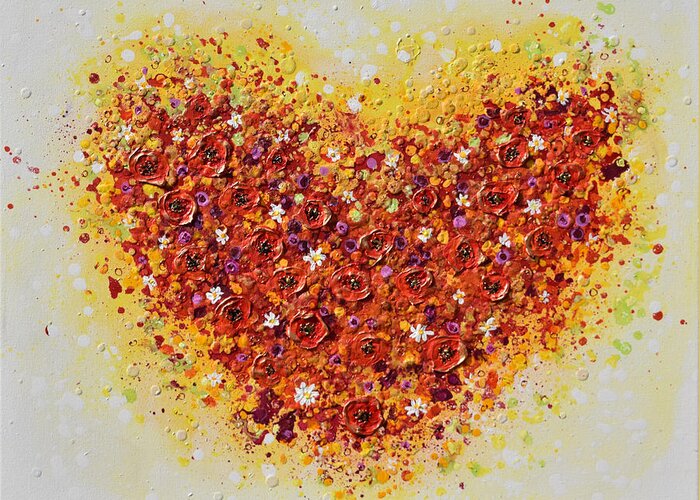 Heart Greeting Card featuring the painting Summer Love by Amanda Dagg