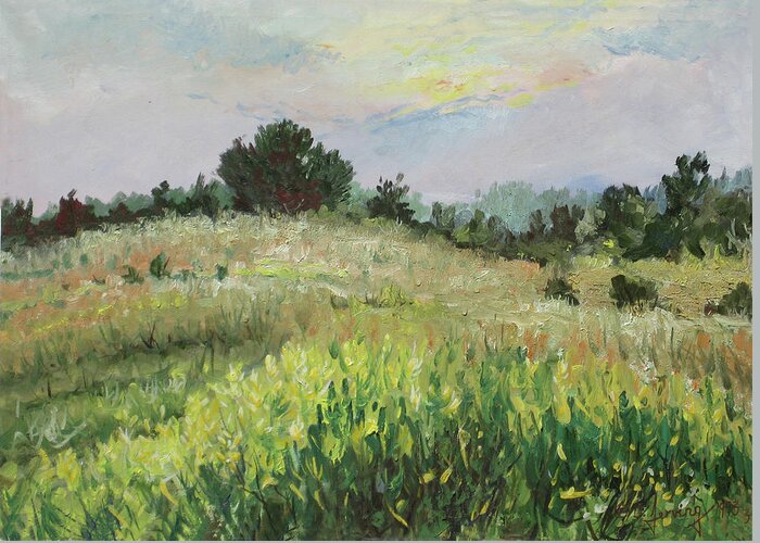  Greeting Card featuring the painting Summer Sults by Douglas Jerving